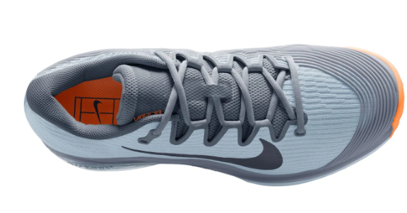 Nike Men's Vapor 12 Clay Court Tennis Shoes | Ashen Slate / Obsidian / Light Armory Blue