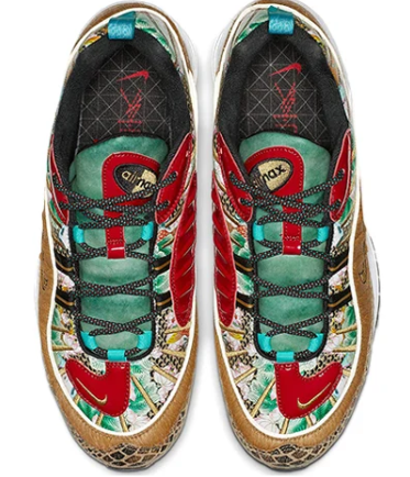 Nike Air Max 98 'Chinese New Year' Sneakers – Gold / Brown / Multicolor