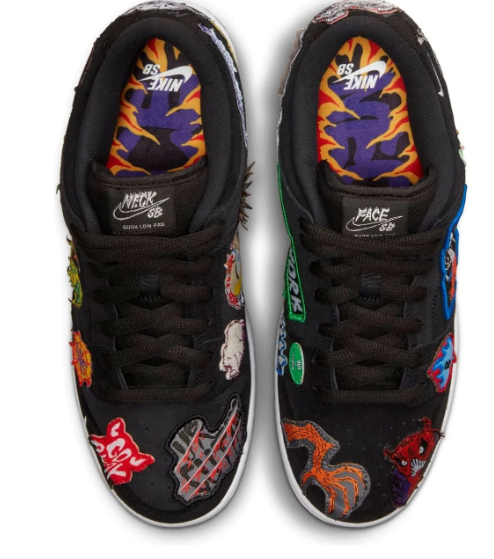 Nike x Neckface SB Dunk Low Pro Sneakers – Black – DQ4488-001