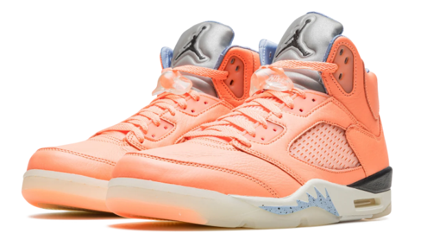DJ Khaled x Air Jordan 5 Retro 'Crimson Bliss' Sneakers – Coral Pink / Light Blue