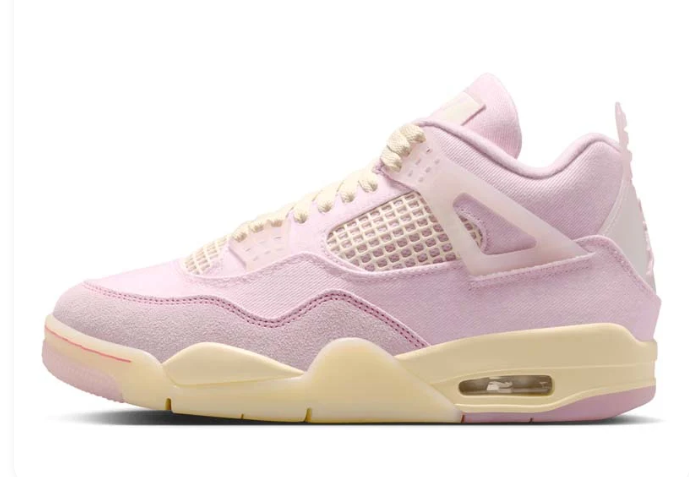 Air Jordan 4 Retro Women's Sneakers - Pearl Pink / Iced Carmine