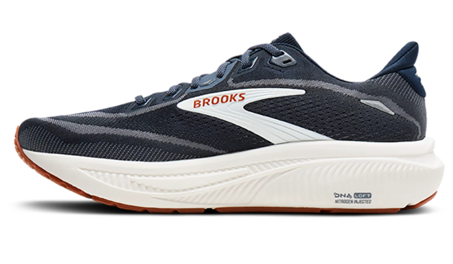 Brooks Ghost 18 Running Shoes – Dark Navy, White & Orange