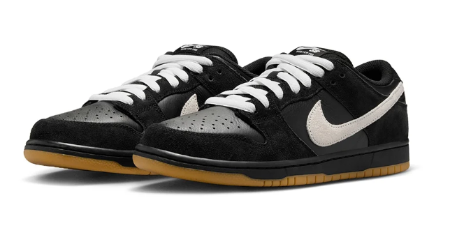 Nike SB Dunk Low Pro, Black / White / Gum