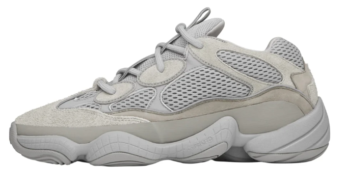 adidas Yeezy 500 – Light Grey Lace-Up Sneakers