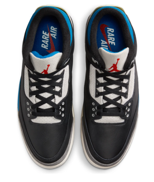 Air Jordan 3 “Rare Air” – Black / Grey / Blue