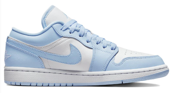 Air Jordan 1 Low “Ice Blue” Women's Sneakers – White & Light Blue | DC0774-141