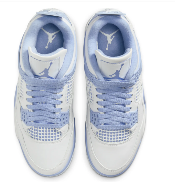 Air Jordan 4 Retro “Forget Me Not” Women's Sneakers – White & Powder Blue | HV0823-100