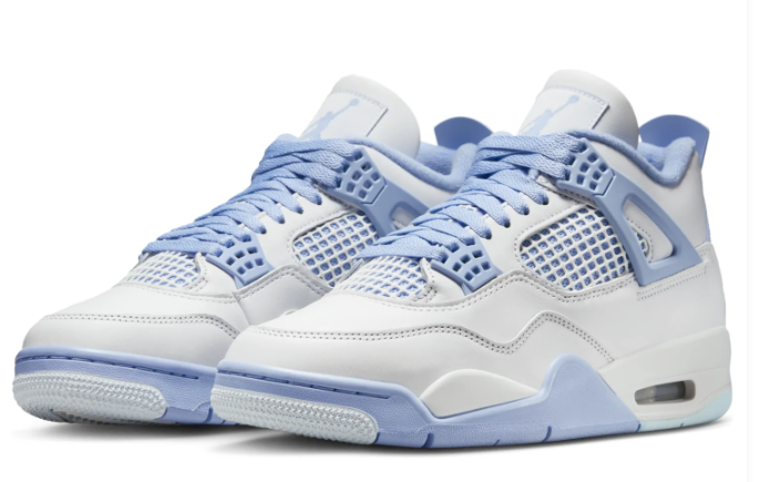 Air Jordan 4 Retro “Forget Me Not” Women's Sneakers – White & Powder Blue | HV0823-100