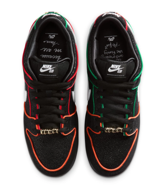 Nike SB Dunk Low Pro QS, Black / White / Challenge Red