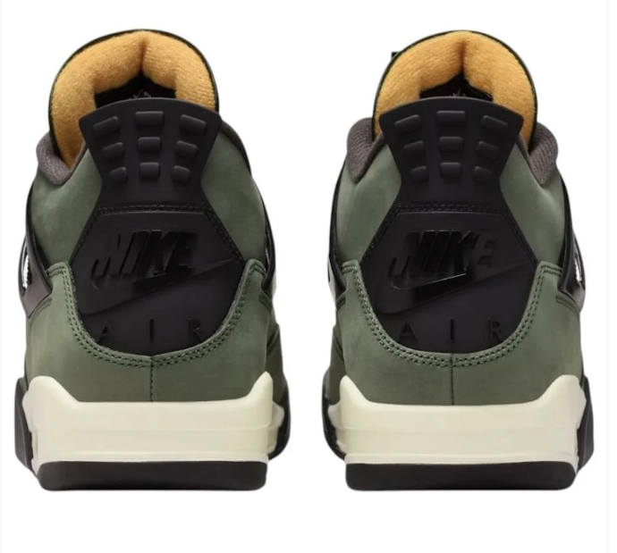 Undefeated x Air Jordan 4 'Deep Green' Sneakers – Green / Black / Orange