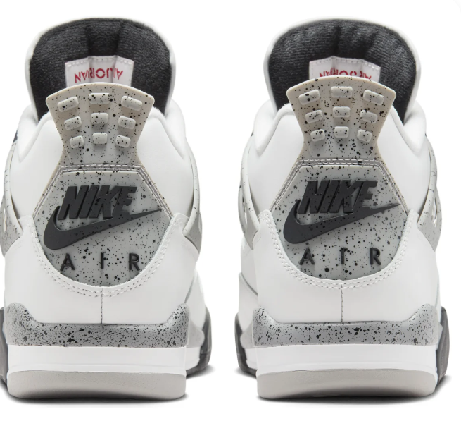 Air Jordan 4 Retro “White Cement” (2025) – White / Grey / Black / Red
