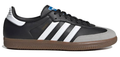 adidas Samba Vegan Sneakers – Black, White & Gum Brown | H01878