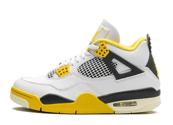 Air Jordan 4 “Vivid Sulfur” (2024) – White / Black / Yellow