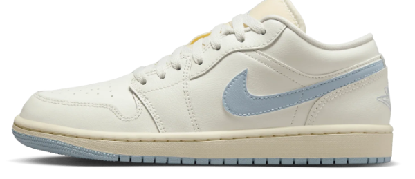 Women's Air Jordan 1 Low "Ghost", Sail/Light Blue