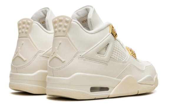 Air Jordan 4 'Sail' Women's Sneakers – Cream / Metallic Gold