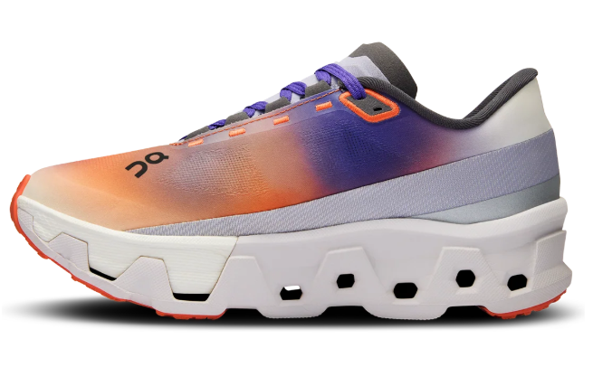 On Cloudmonster Hyper, Orange/Purple