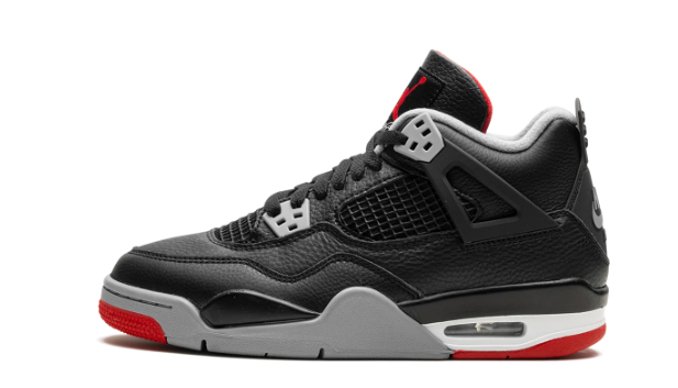 Air Jordan 4 GS “Bred Reimagined” (2024) – Black / Red / Cement Grey