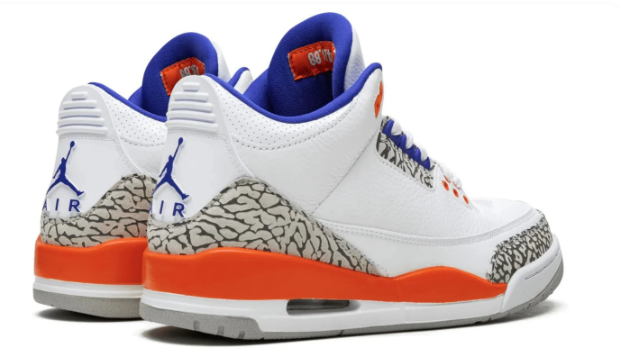 Air Jordan 3 Retro “Knicks” – White, Blue & Orange