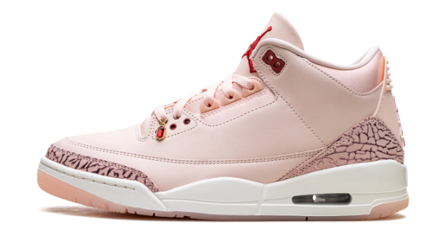 Air Jordan 3 Women’s “Valentine’s Day Treat Yourself” – Washed Coral / Gym Red / Sail