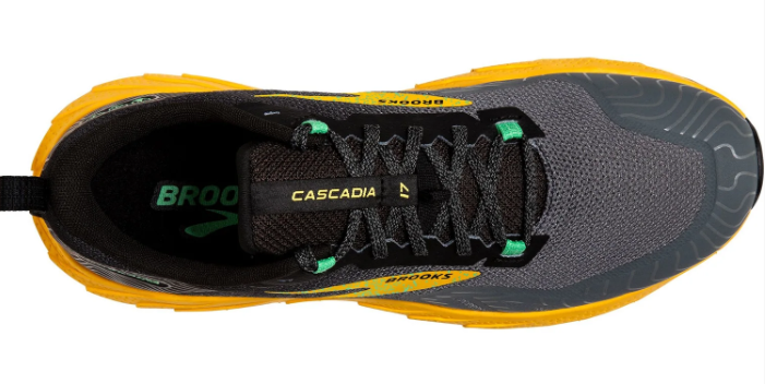 Brooks Cascadia 17 Men's Trail Running Shoes – Grey, Black & Yellow