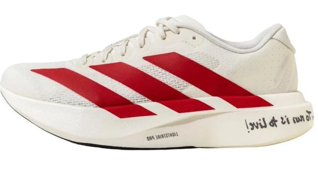 adidas Adizero EVO SL Running Shoes – White & Red | JS1182