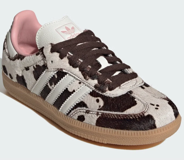 adidas Women’s Samba “Cow Print” – Off-White & Dark Brown