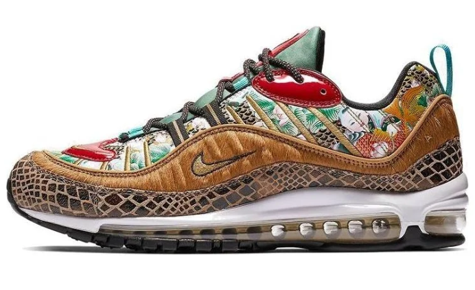 Nike Air Max 98 'Chinese New Year' Sneakers – Gold / Brown / Multicolor