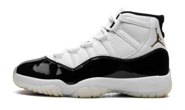 Air Jordan 11 'Gratitude' Sneakers – White / Black / Metallic Gold
