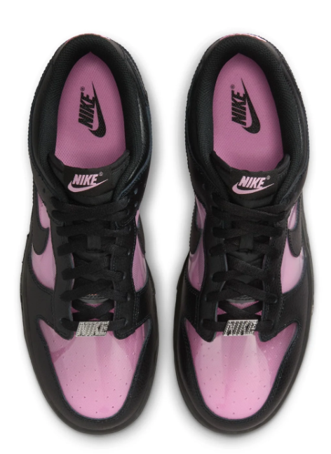Nike Dunk Low Retro Premium 'Transparent' Sneakers | Black / Pink