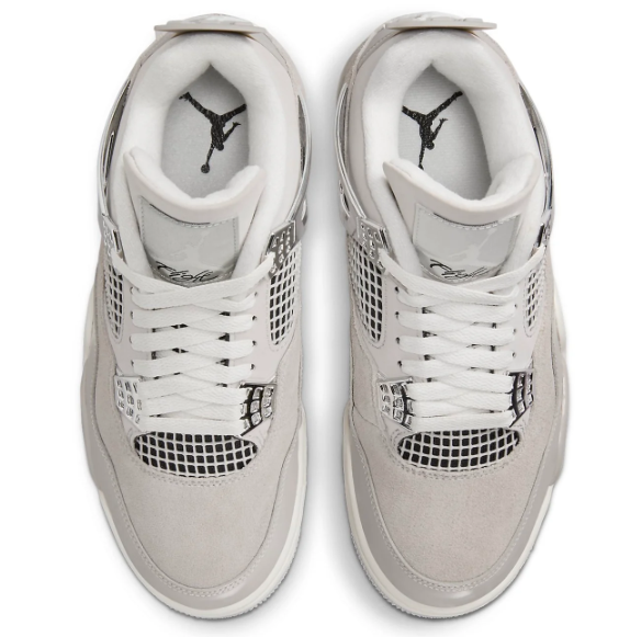 Air Jordan 4 Retro “Frozen Moments” Women's Sneakers – Grey & Silver | AQ9129-001