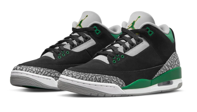 Air Jordan 3 Retro “Pine Green” – Black / Pine Green / Cement Grey