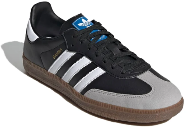 adidas Samba Vegan Sneakers – Black, White & Gum Brown | H01878