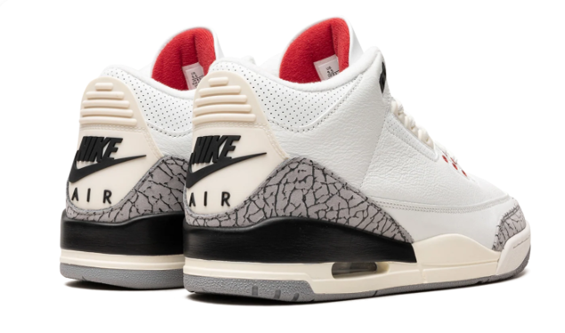Air Jordan 3 “White Cement Reimagined” (2023) – White / Cement Grey / Red