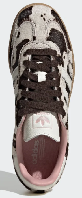 adidas Women’s Samba “Cow Print” – Off-White & Dark Brown