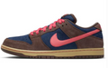 Nike SB Dunk Low Pro Skate Shoes – Baroque Brown / Adobe / Midnight Navy