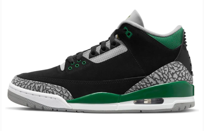 Air Jordan 3 Retro “Pine Green” – Black / Pine Green / Cement Grey