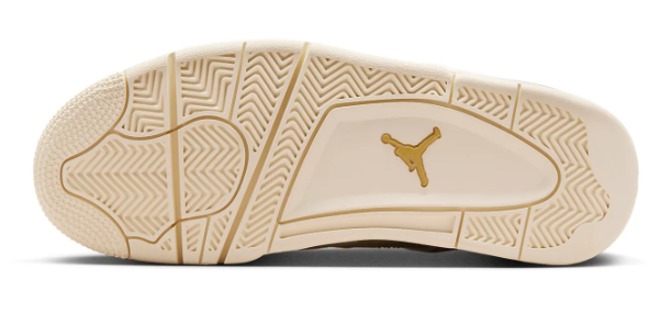 Air Jordan 4 Retro “Metallic Gold” Women's Sneakers – Off-White & Gold | AQ9129-170