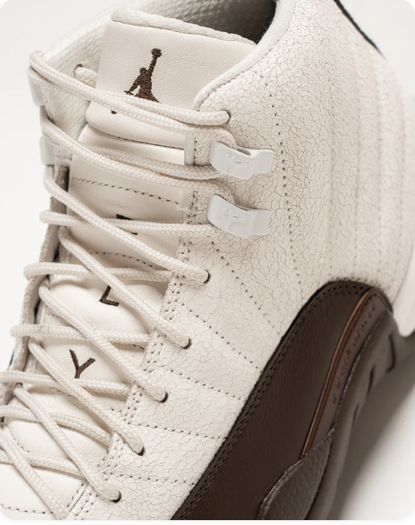 SoleFly x Air Jordan 12 Retro SP 'Cafecito' Sneakers – White / Dark Brown
