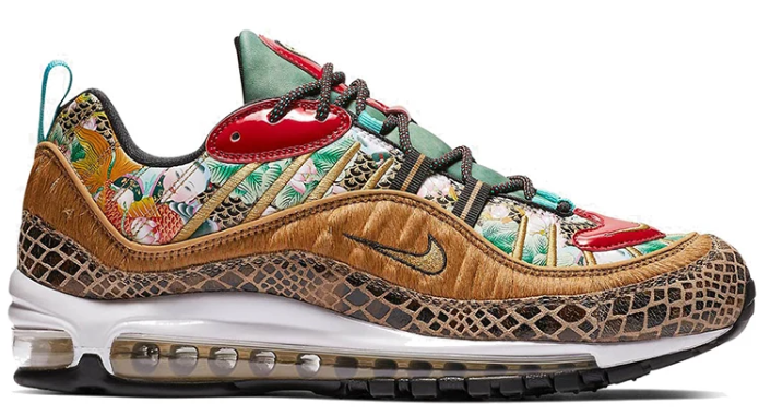 Nike Air Max 98 'Chinese New Year' Sneakers – Gold / Brown / Multicolor