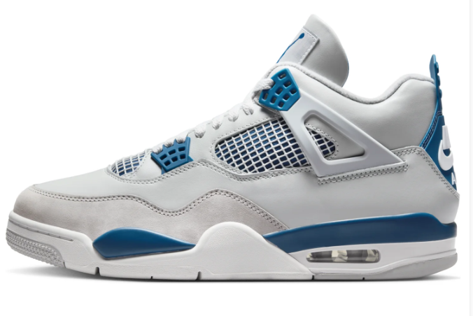 Air Jordan 4 Retro “Military Blue” (2024) – Off-White / Industrial Blue