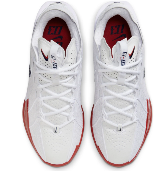 Nike Air Zoom GT Cut 3 EP Basketball Shoes – White / Black / Red