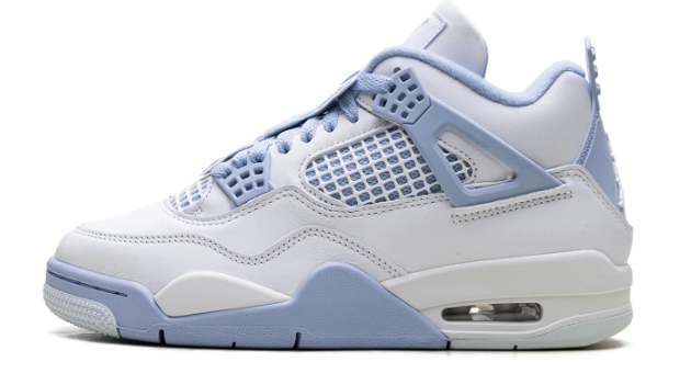 Air Jordan 4 'Aluminum' Women's Sneakers – White / Light Blue