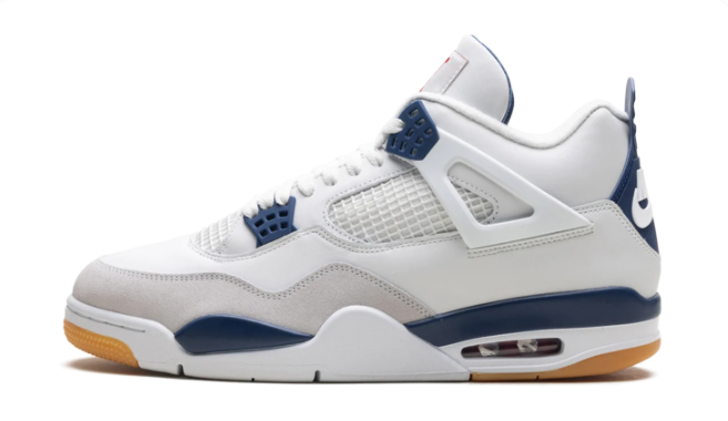 Nike SB x Air Jordan 4 “Navy” – White / Navy / Gum