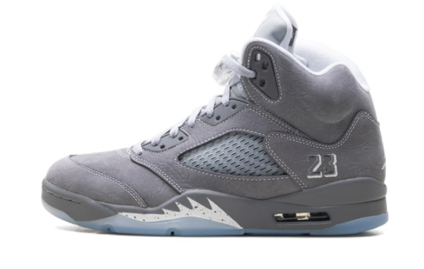 Air Jordan 5 'Wolf Grey' Sneakers – Grey / Silver / Icy Blue