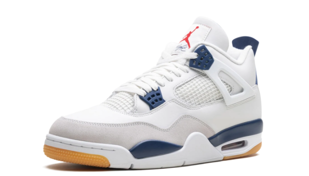 Nike SB x Air Jordan 4 “Navy” – White / Navy / Gum