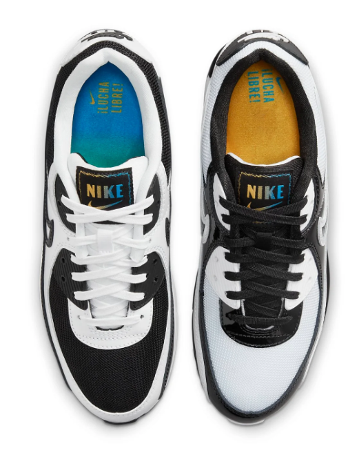 Nike Air Max 90 'Lucha Libre' Sneakers – Black / White / Silver