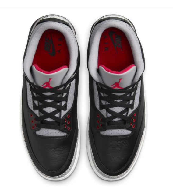 Air Jordan 3 OG “Black Cement” (2024) – Black / Cement Grey / Red