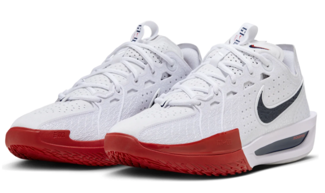 Nike Air Zoom GT Cut 3 EP Basketball Shoes – White / Black / Red