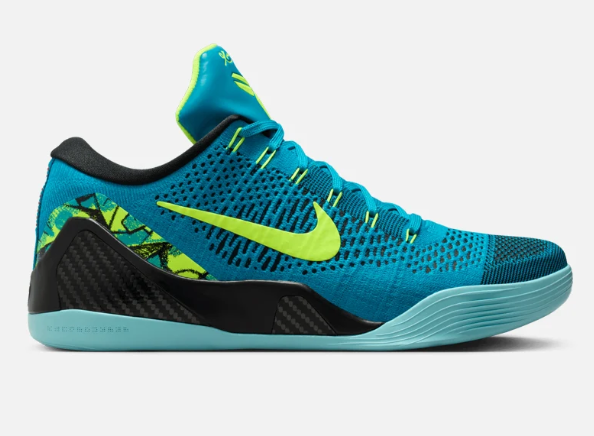 Nike Kobe 9 Elite Low Protro 'Perspective' Basketball Shoes – Teal / Lime / Black