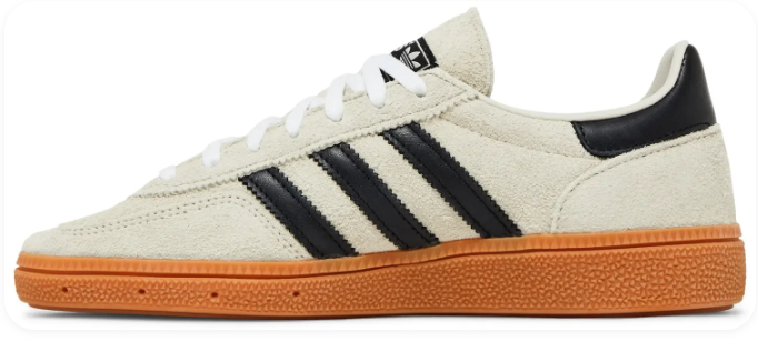 adidas Handball Spezial Women's “Aluminum Core Black” – Light Beige & Black